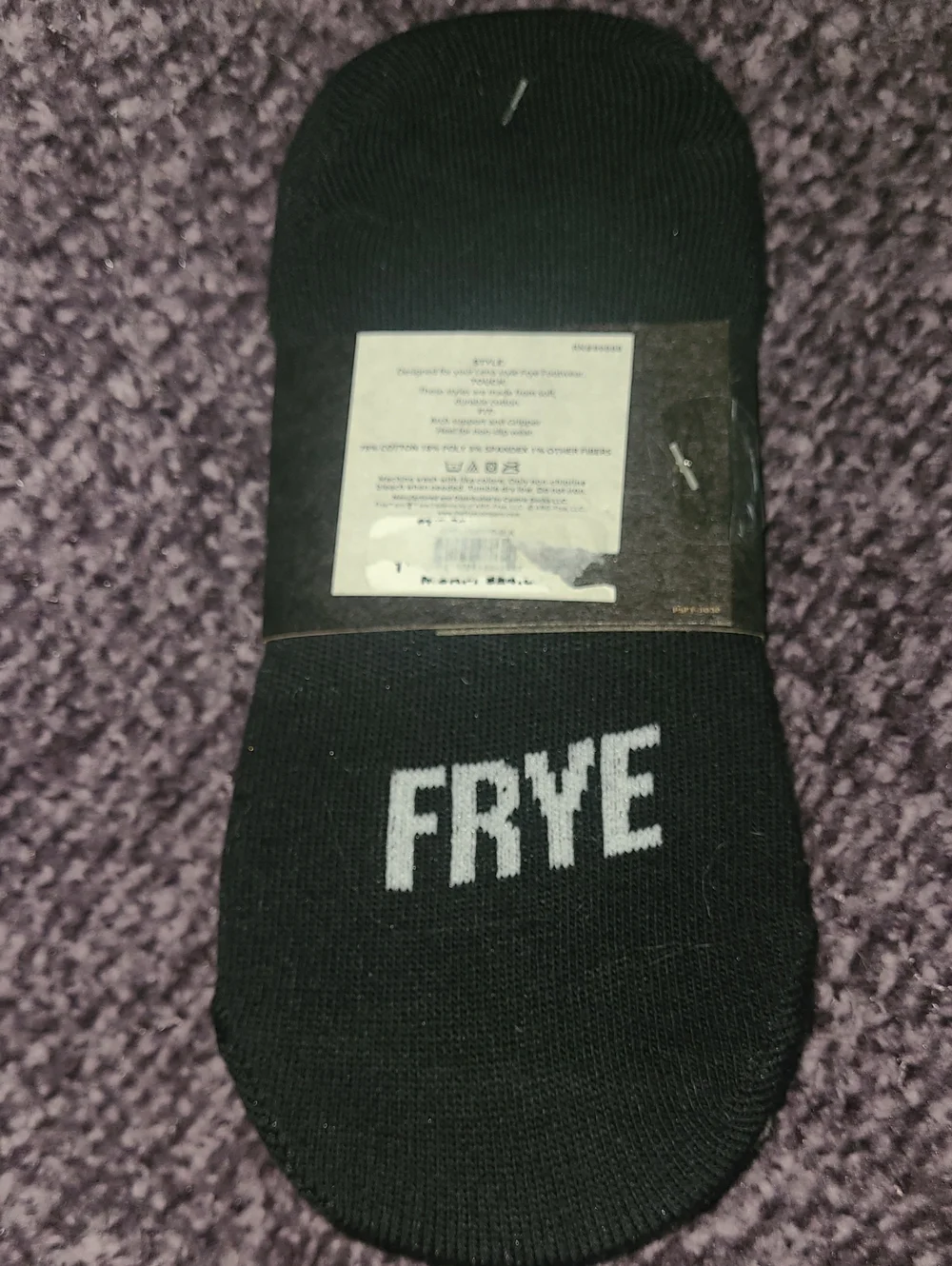 Frye No-Show Socks - Heathered Bla ck & Gray/Black/White